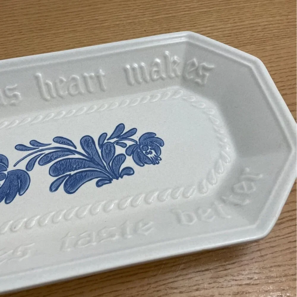 Pfaltzgraff Yorktowne Bread Plate A Joyous Heart Makes The Loaves Taste Better